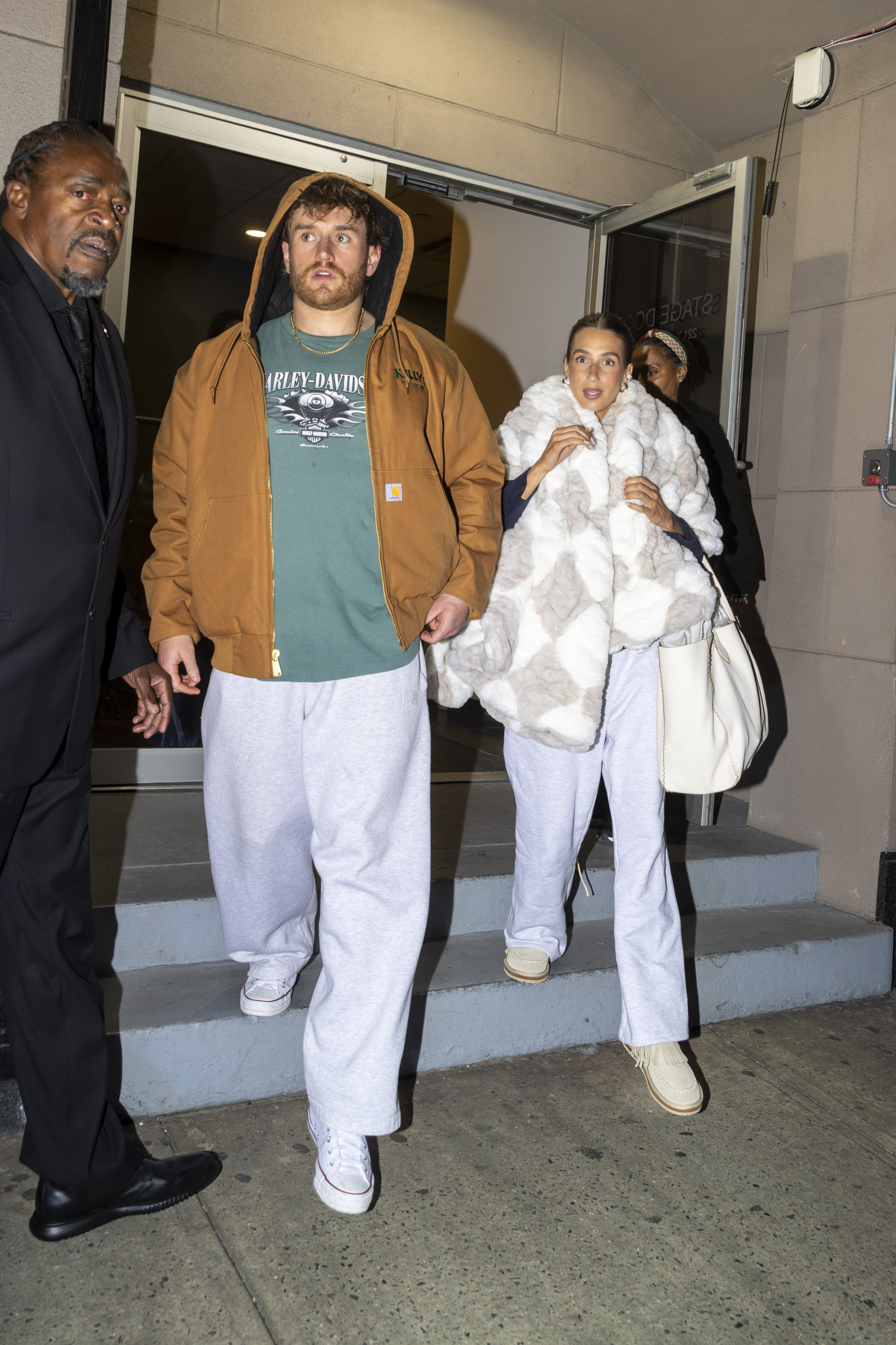 Amanda Batula and West Wilson leaving the 