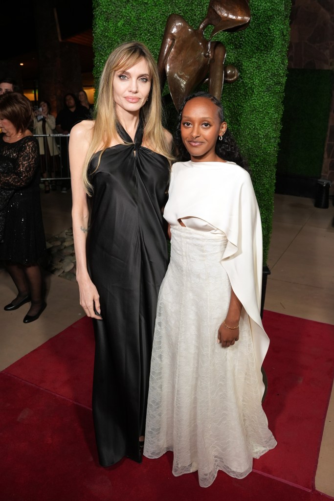 Angelina Jolie and Zahara Marley Jolie attending the 36th Annual Palm Springs International Film Awards.