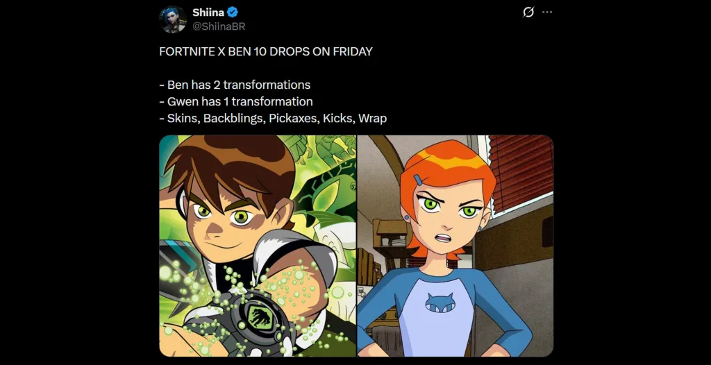 Ben 10 Fortnite Release Date