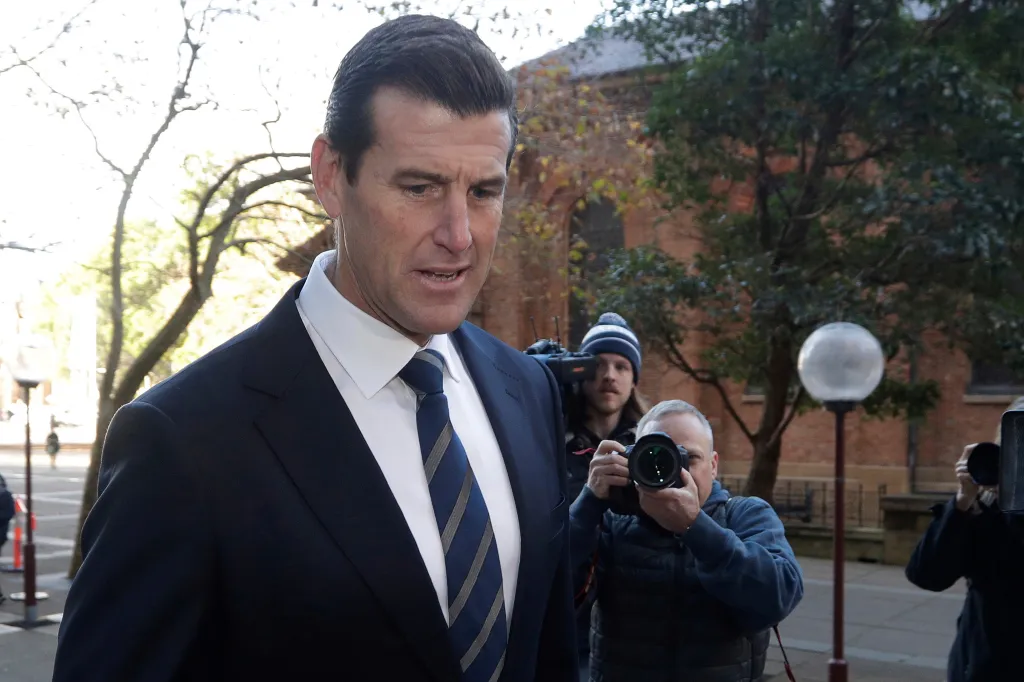 Roberts-Smith arrives at the Federal Court in Sydney, Australia, on June 9, 2021.