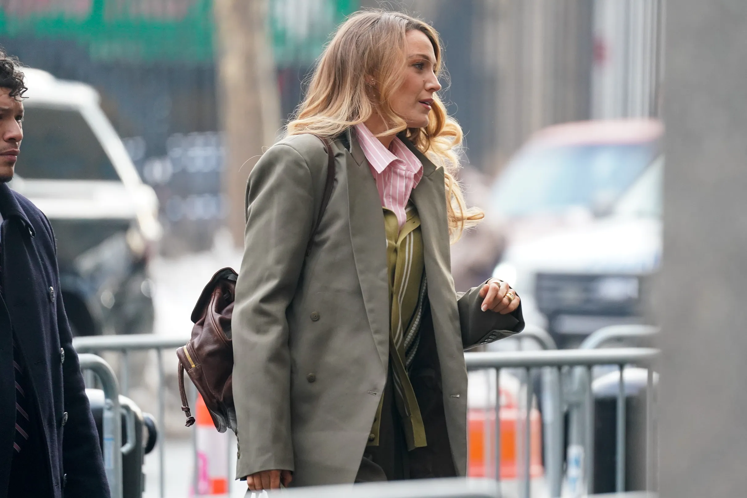 Blake Lively arriving in court.