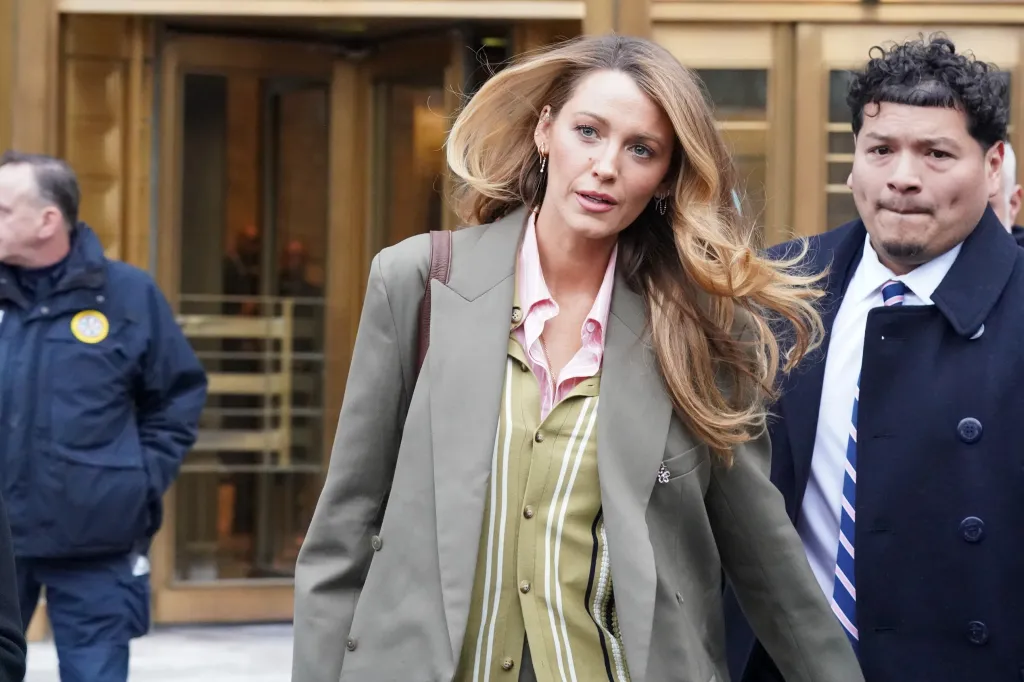 Blake Lively leaving Federal Court after a settlement conference.