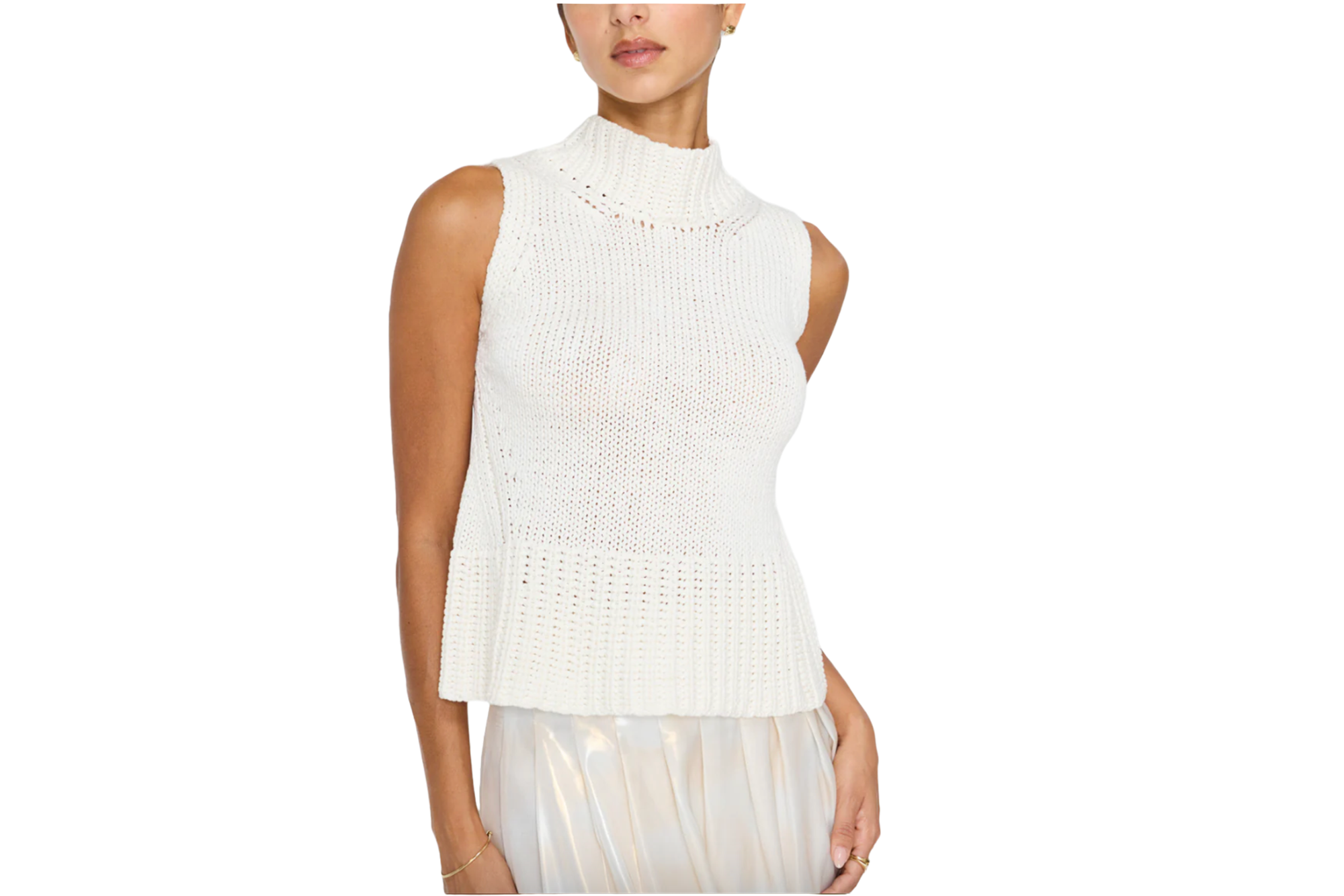 A white Brochu Walker sweater vest