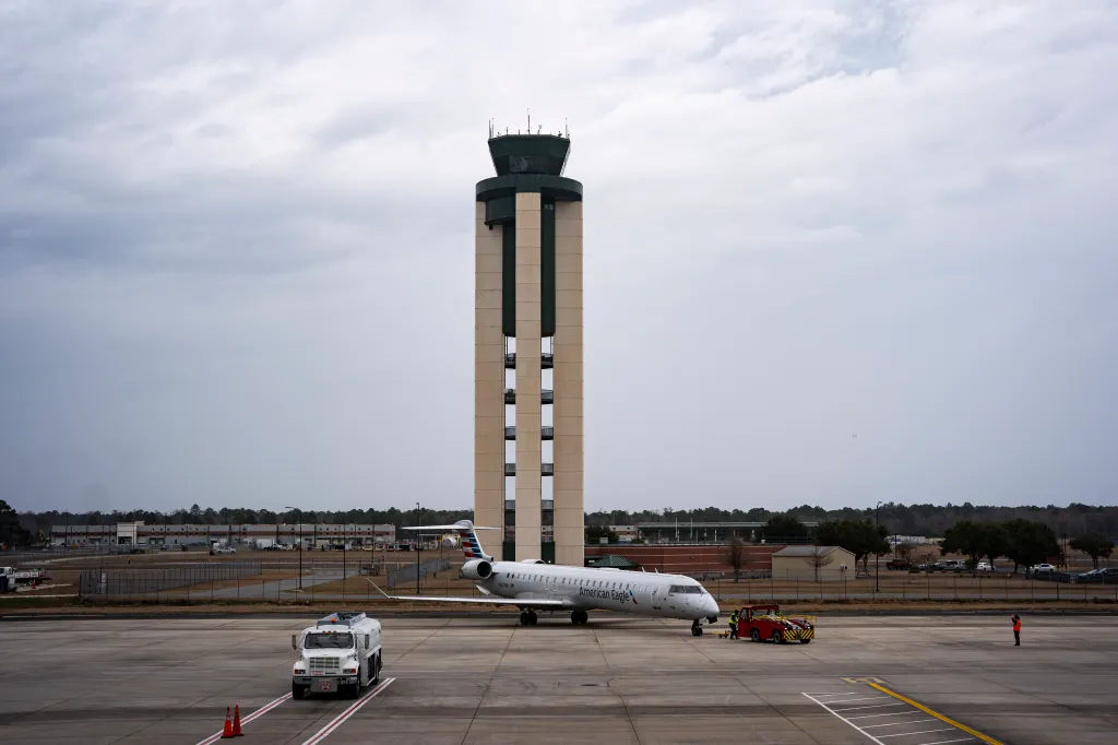 A Canadair Regional Jet CRJ-900 at Savannah/Hilton Head International Airport.