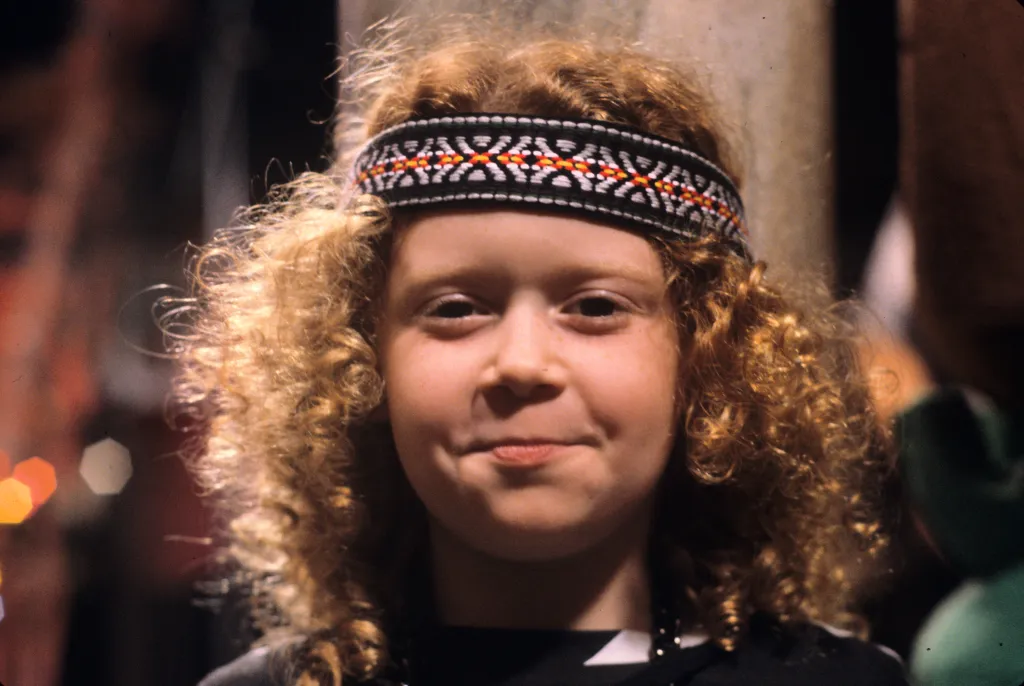 Natasha Lyonne, a child, on the set of 'Pee Wee's Playhouse.'