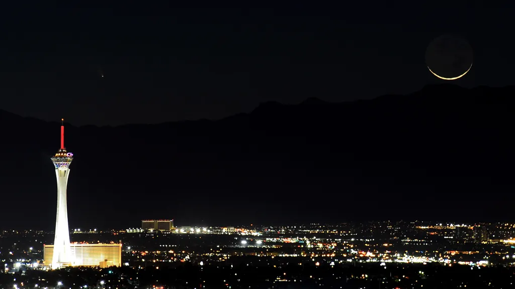 Night sky over Las Vegas.