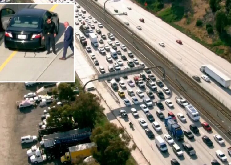 Shooting on 105 Freeway leads to traffic standstill as frightening video emerges