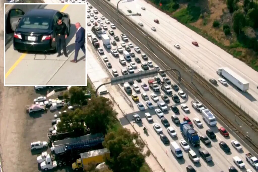 Shooting on 105 Freeway leads to traffic standstill as frightening video emerges