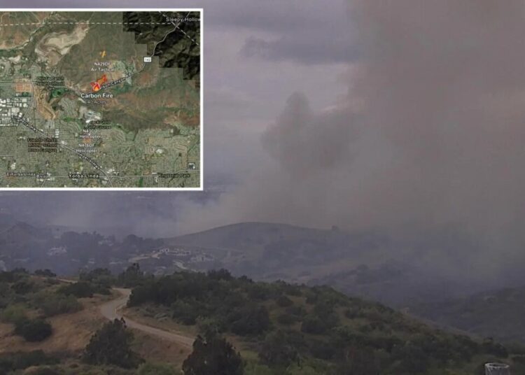 Wind fuels brush fire in OC, closing roads and forcing evacuation warnings