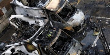 Three men charged over arson attack on Jewish community ambulances in London