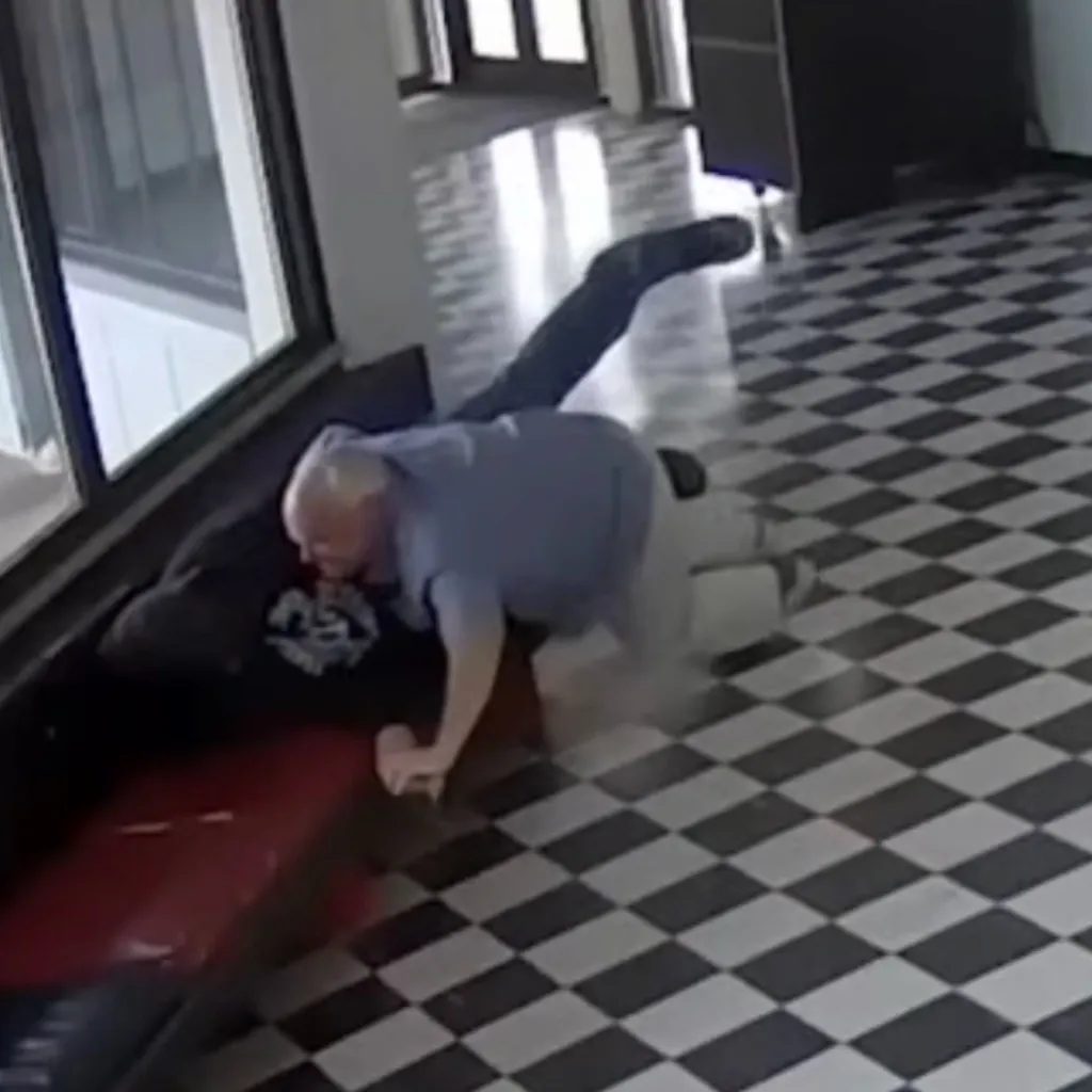 Principal Kirk Moore tackling a school shooter.