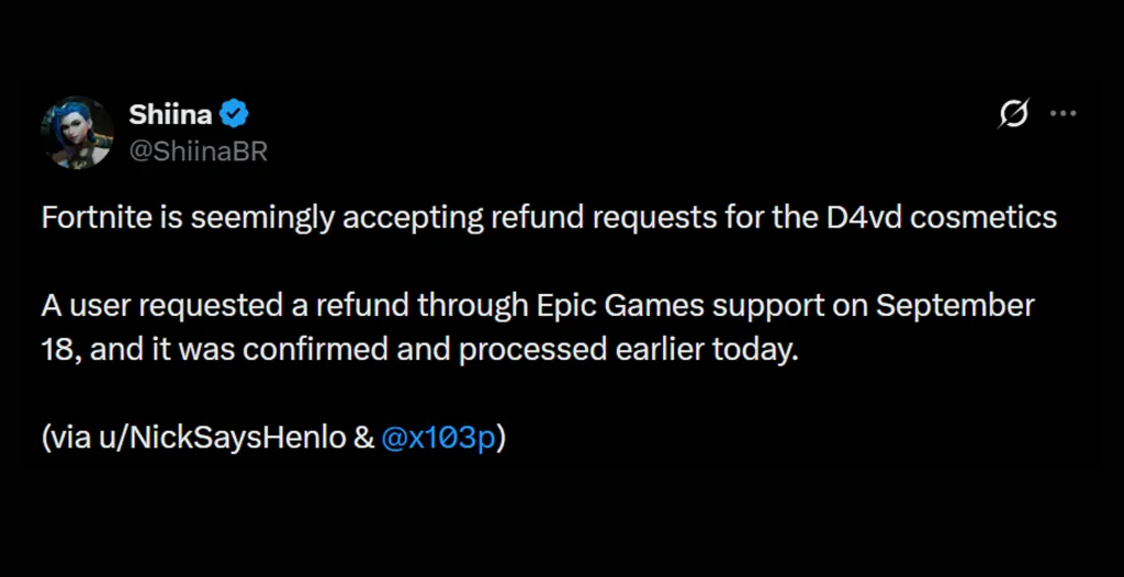 d4vd Fortnite Refunds
