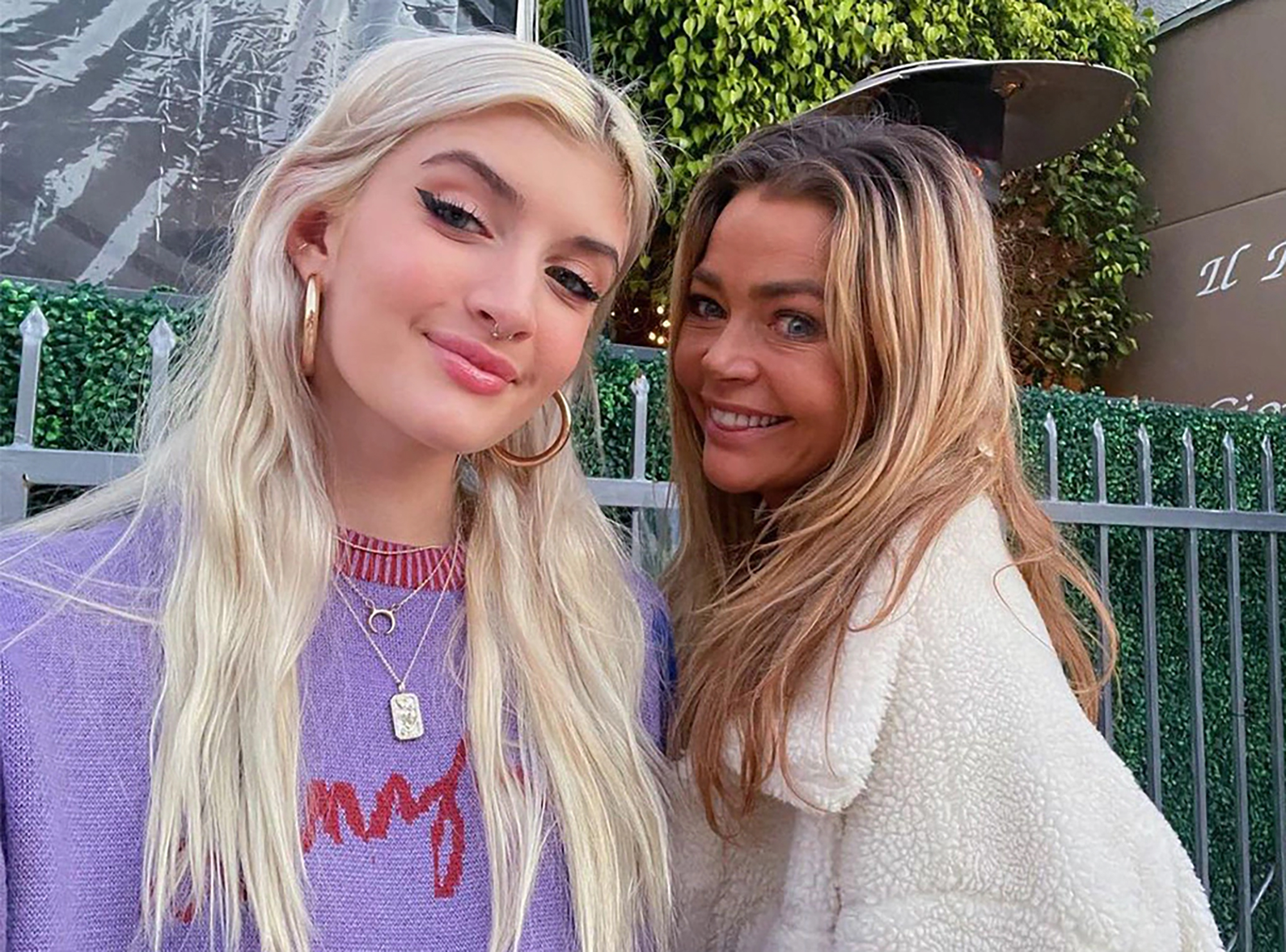 Denise Richards and Sami Sheen pose for a selfie.