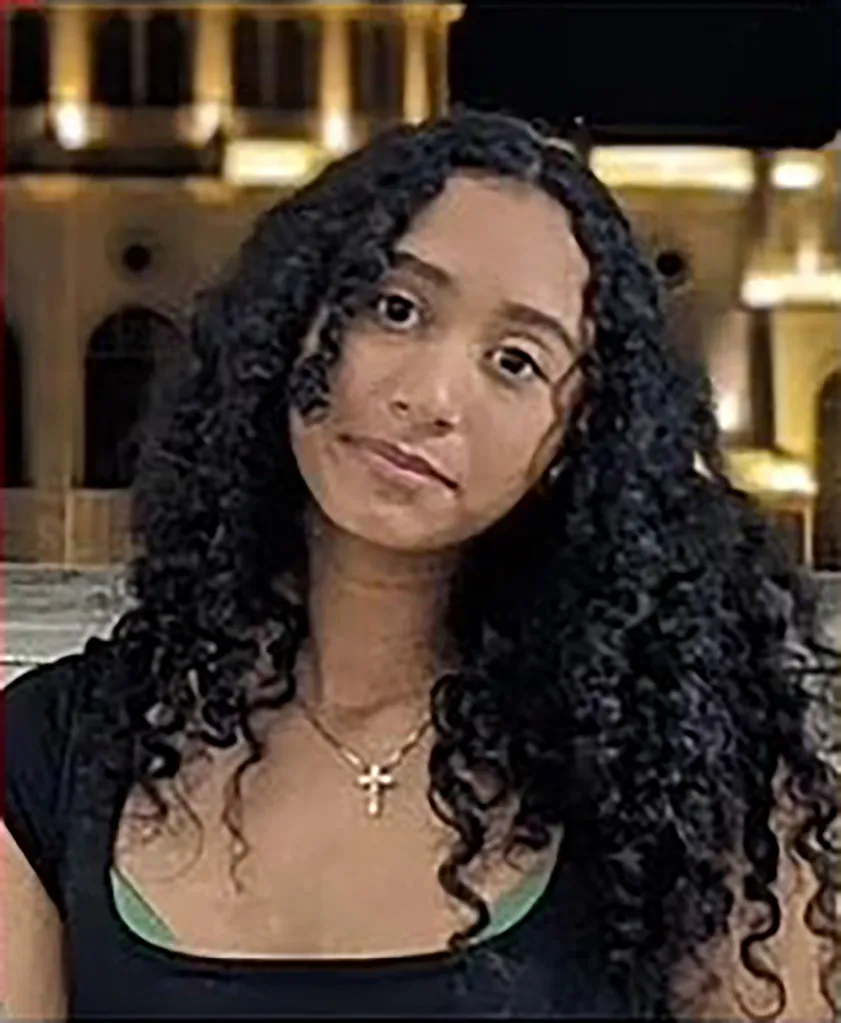 Celeste Rivas, a 15-year-old girl with dark curly hair and a cross necklace, whose remains were found in singer D4vd's car.