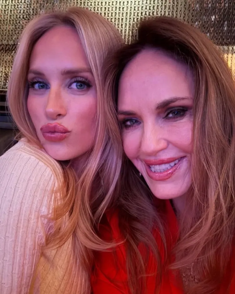 Catherine Bach with another woman.