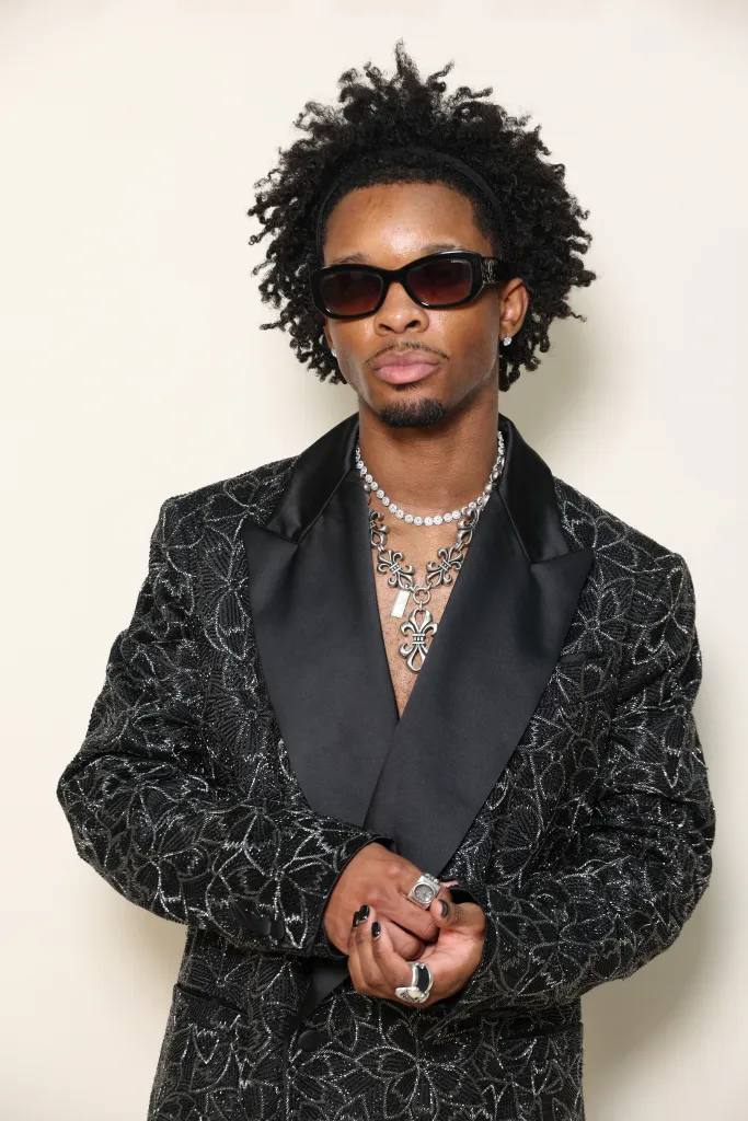 d4vd attending the Amiri Menswear Spring/Summer 2026 show.