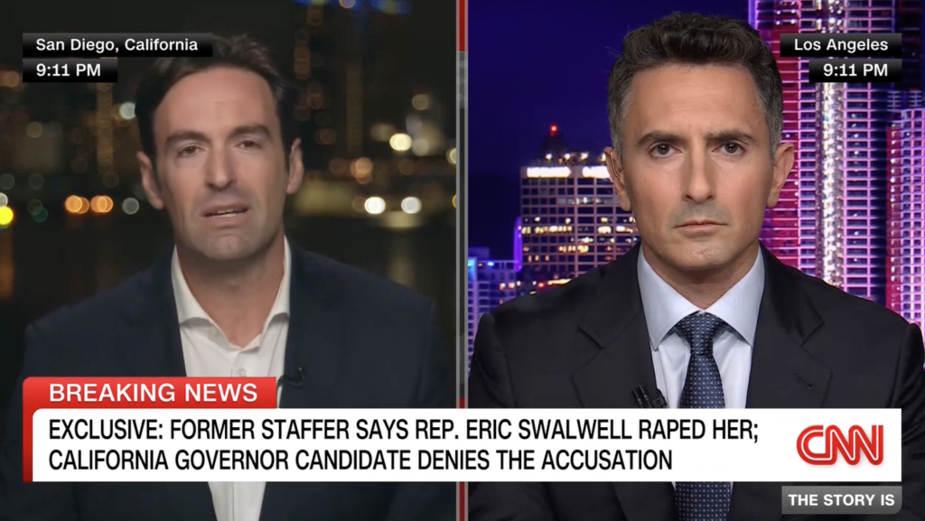 Elias Dabaie, attorney for Rep. Eric Swalwell, discusses sexual misconduct allegations against Swalwell on CNN with Elex Michaelson.