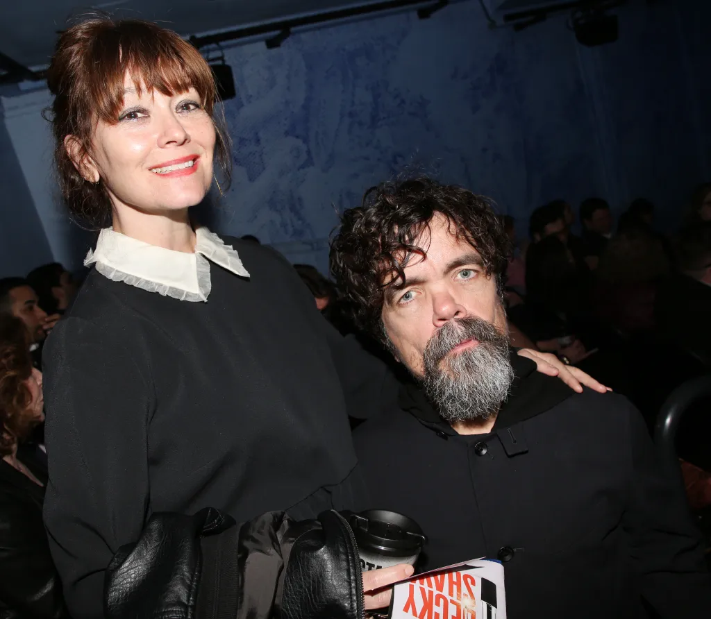 Erica Schmidt and Peter Dinklage pose at the opening night of 