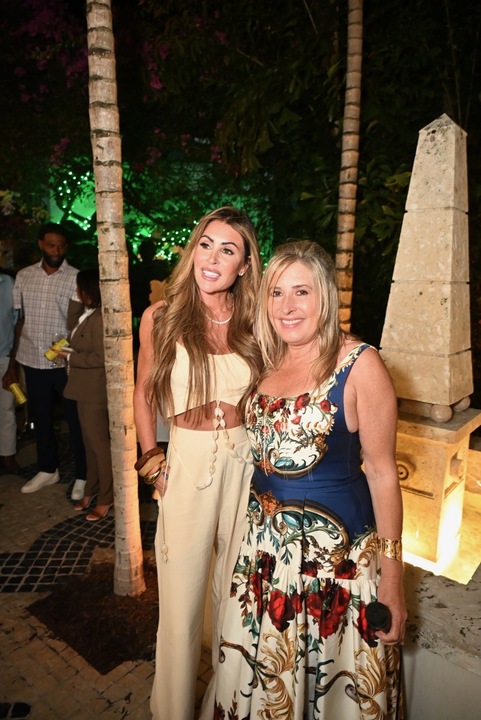Andrea Bartzen with Rachel Uchitel.