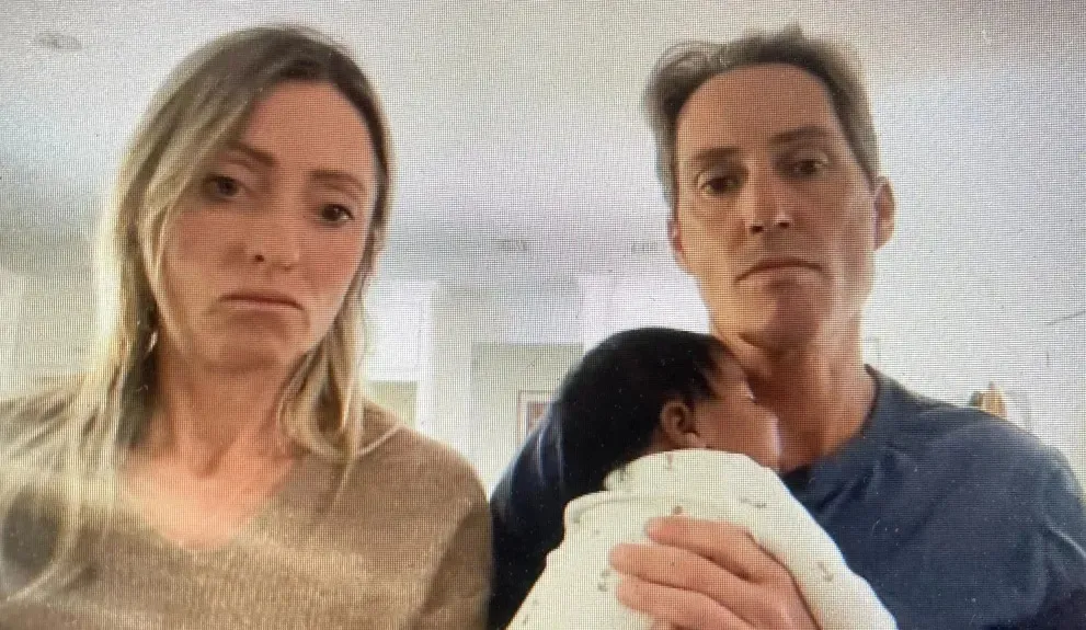 A couple with a baby, after an alleged embryo mix-up, identified the child's biological parents.