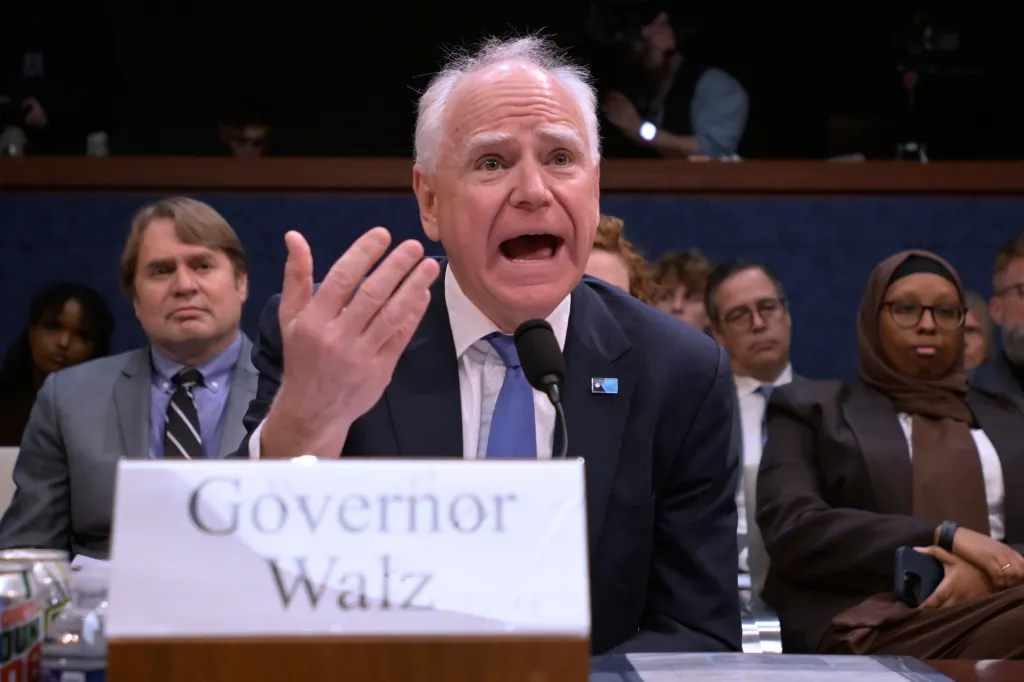 Gov. Tim Walz speaks at a House Committee on Oversight and Government Reform hearing.