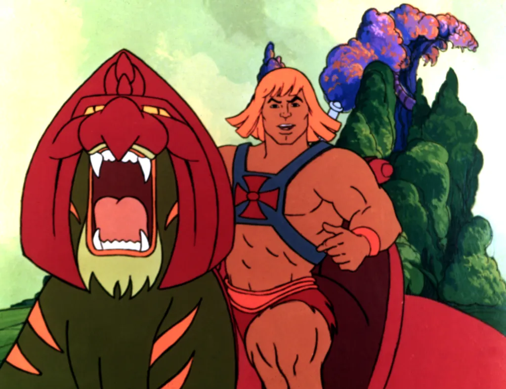 Illustration of He-Man and Battle Cat from 