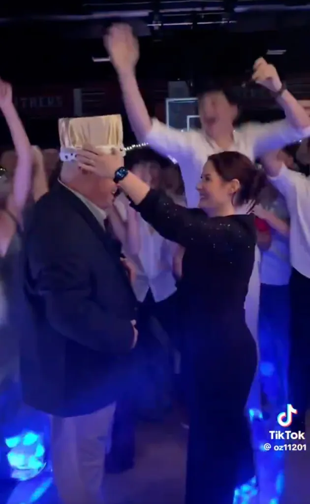 Principal Kirk Moore is crowned prom king.