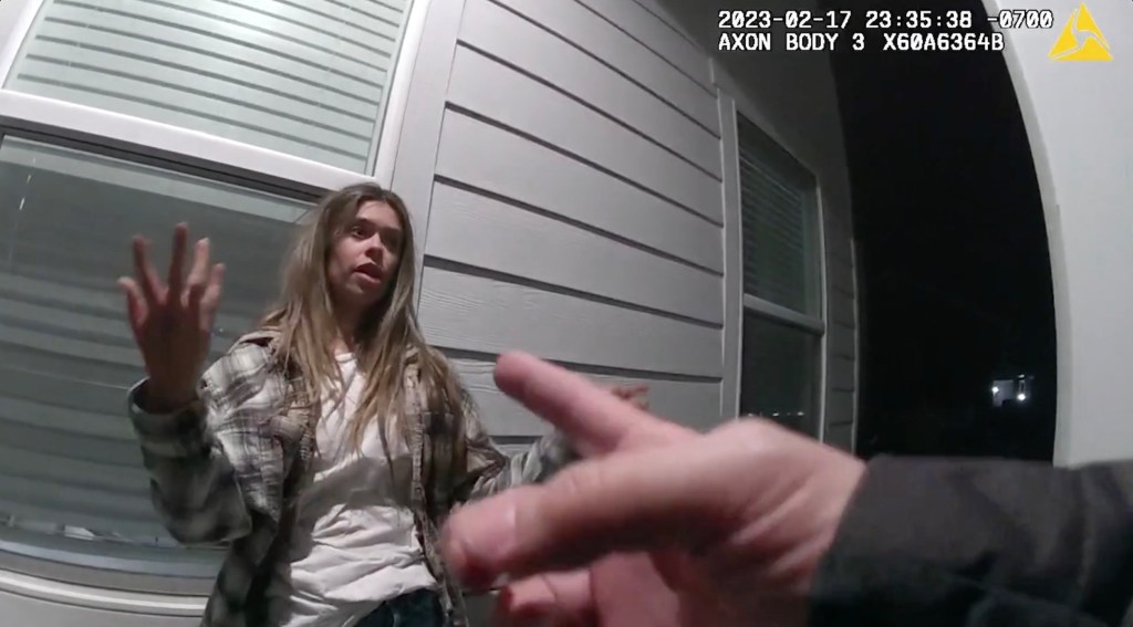 Footage from a body camera shows influencer Taylor Frankie Paul being arrested.