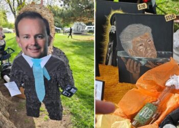 Utah Pride event gets massive backlash after displaying severed Trump head painting and pinata of Mike Lee