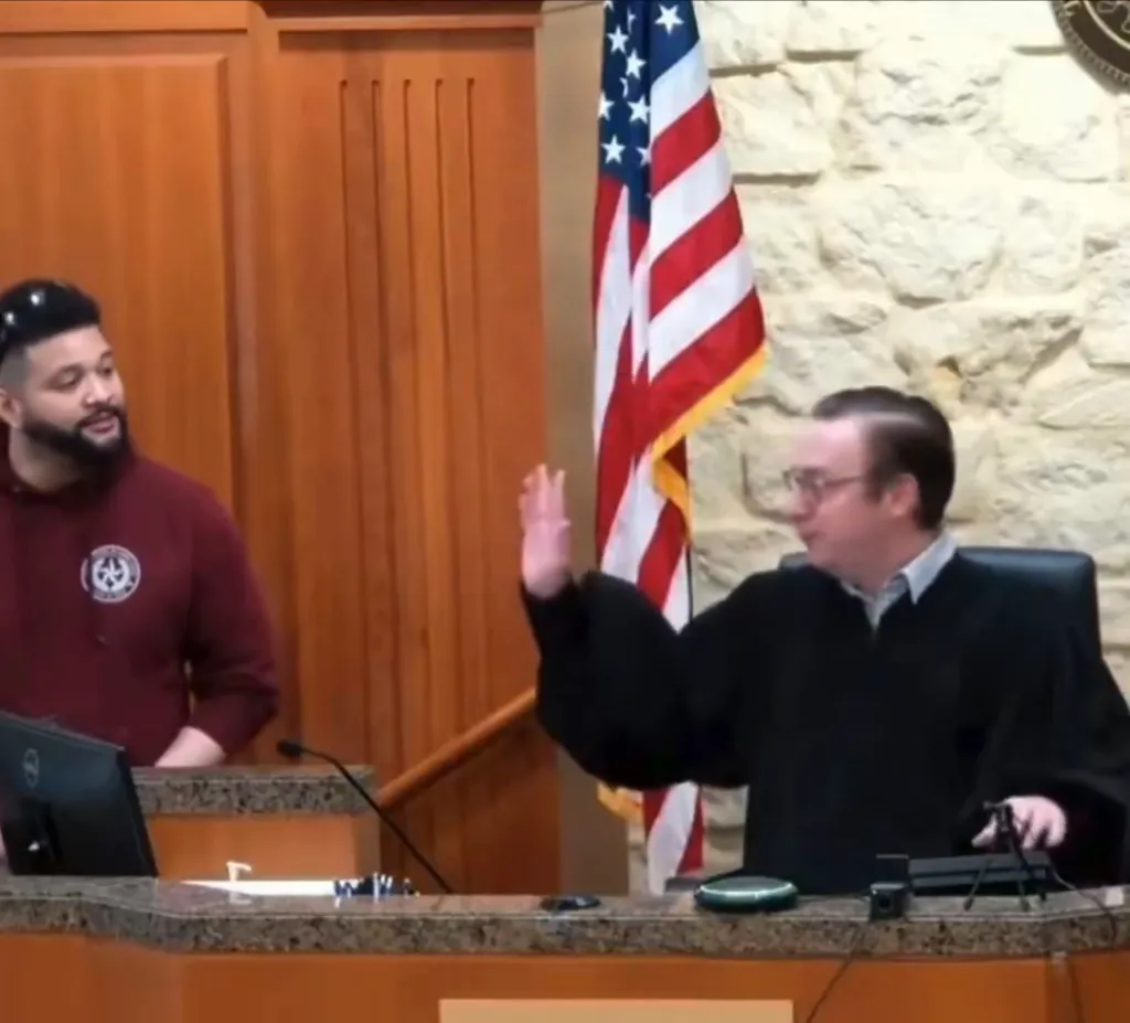 A viral video shows Harris County Judge Nathan Milliron losing his cool with the IT worker in a tense exchange over what appeared to be an audio problem.