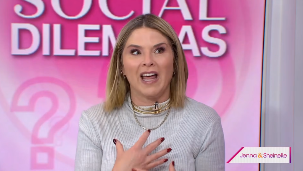 Jenna Bush Hager speaking during 