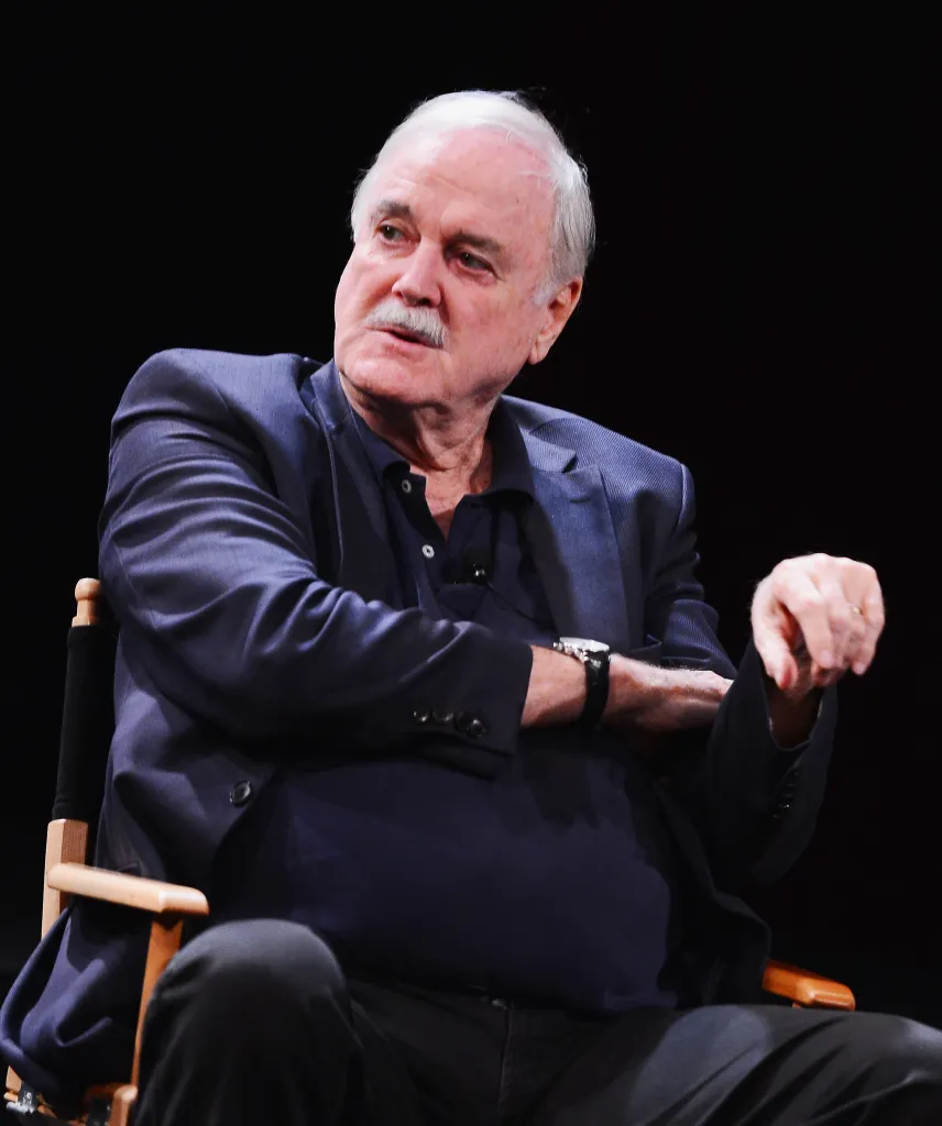 John Cleese attending a press conference for Monty Python at the 2015 Tribeca Film Festival.