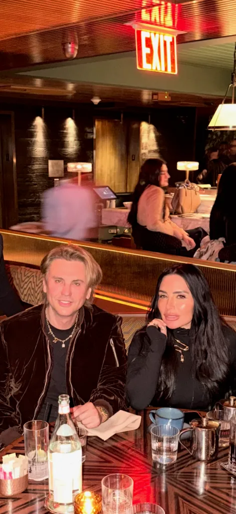 Jonathan Cheben and Taja Abitbol of Netflix Members Only dining at Catch NYC.