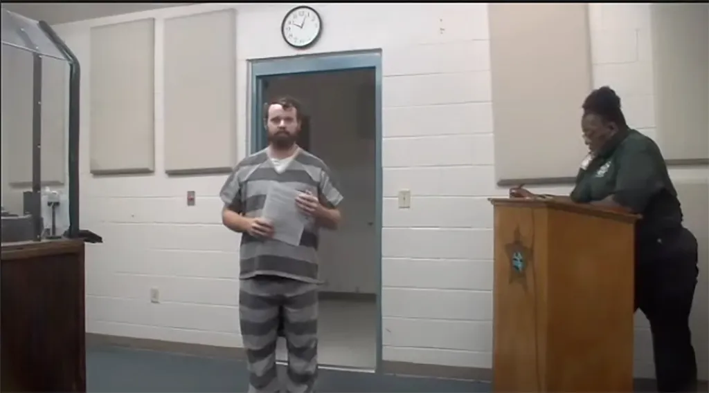Joseph Duggar appears in court for his first appearance at Bay Country Jail.
