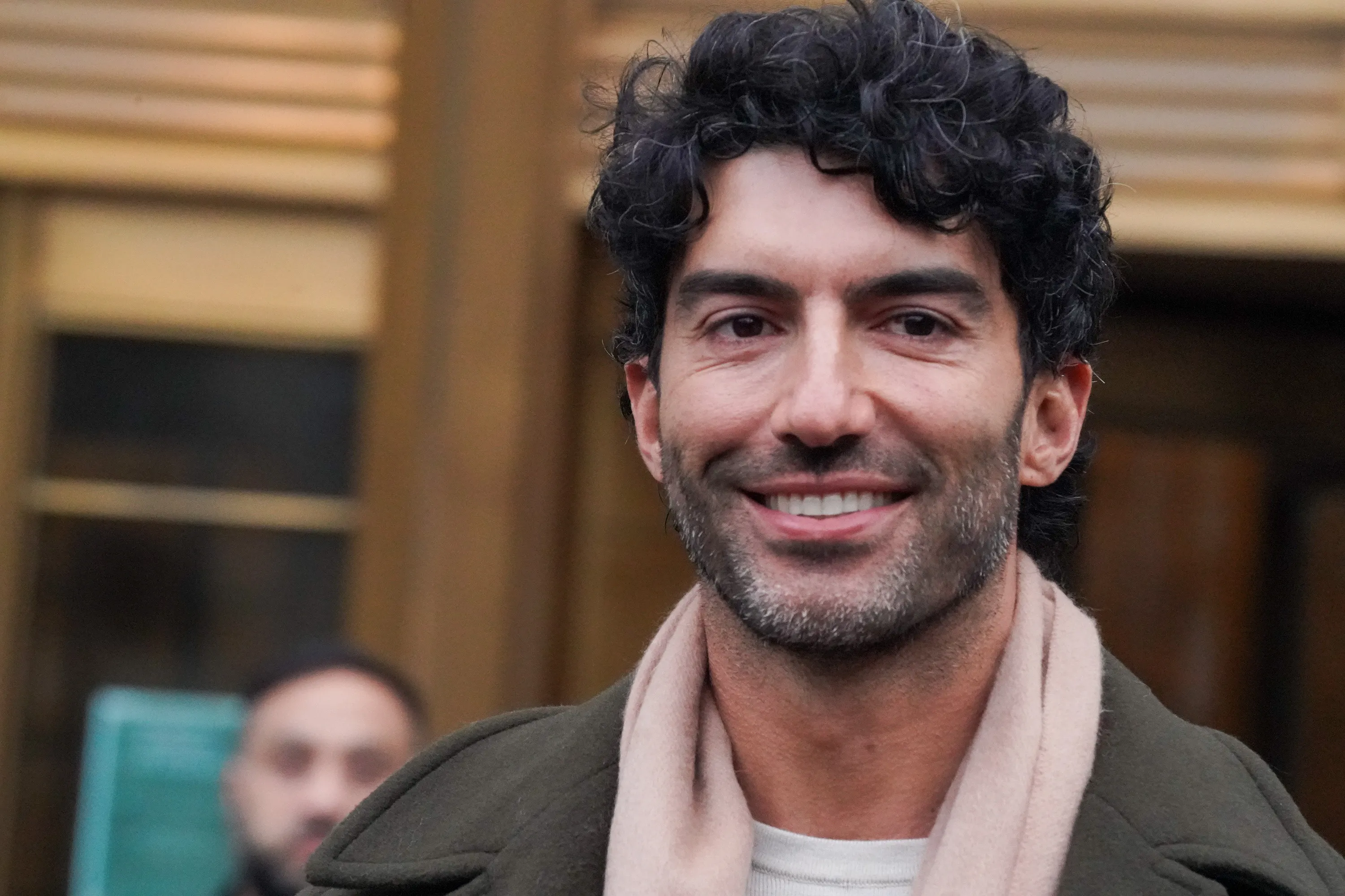 Justin Baldoni outside Federal Court.