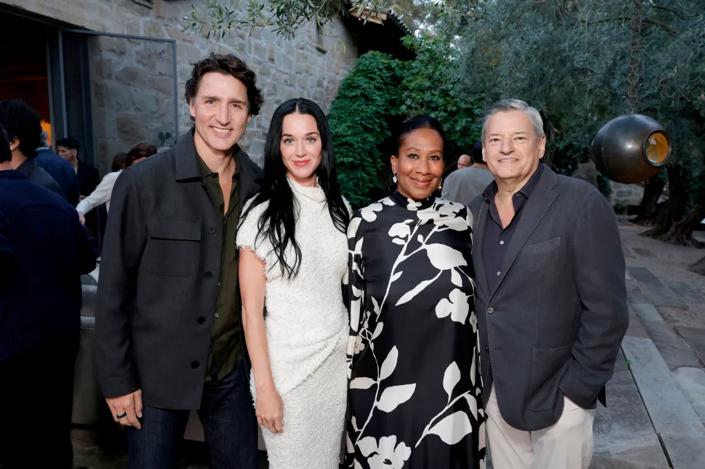 Justin Trudeau, Katy Perry, Nicole Avant, and Ted Sarandos attending Netflix's BEEF season 2 Montecito Tastemaker.