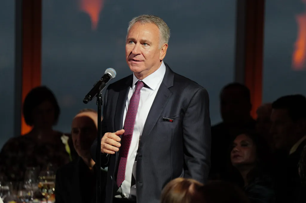 Kenneth C. Griffin speaking at the TIME100 Impact Dinner.