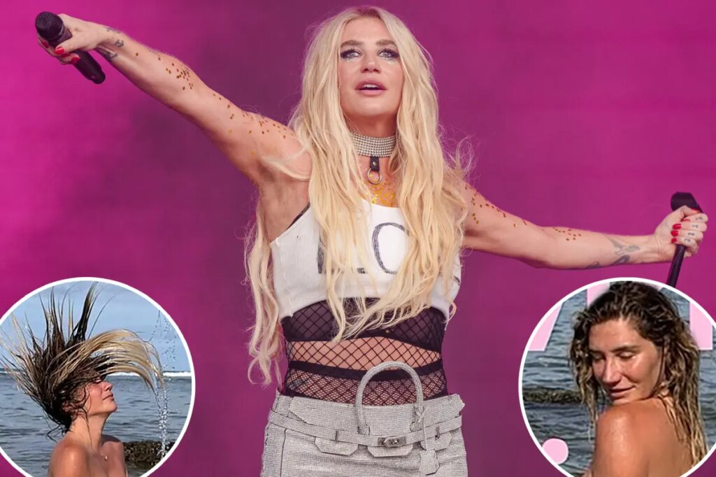 Kesha ditches her clothes to celebrate Earth Day in the ocean: ‘The divine feminine’