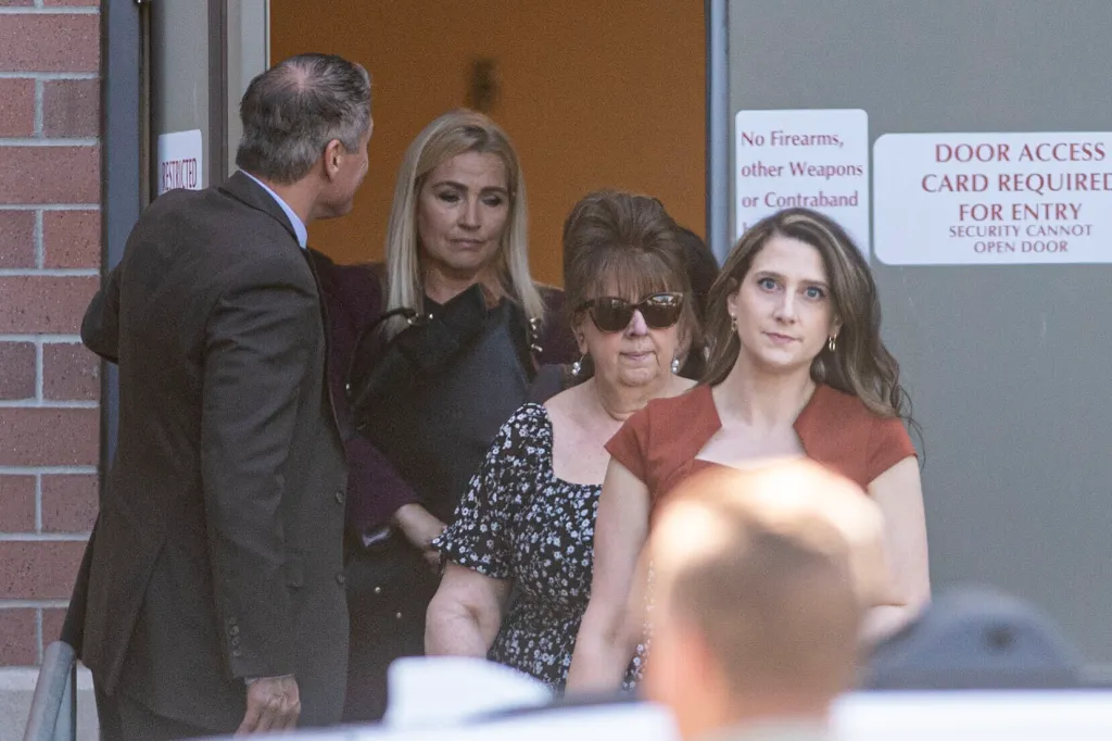 Bryan Kohberger's mother, Maryann, and sister, Amanda, leave the Ada County Courthouse after the quadruple murderer's sentencing on July 23, 2025.
