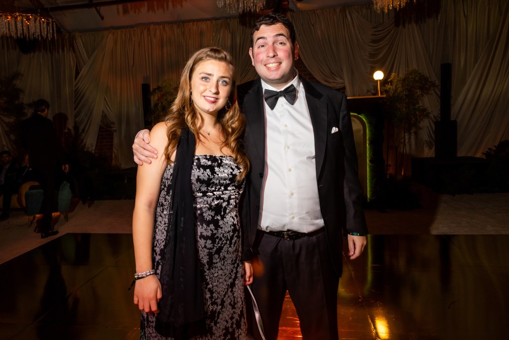 Abbey Romeo and David Isaacman at the Netflix Primetime Emmy afterparty.