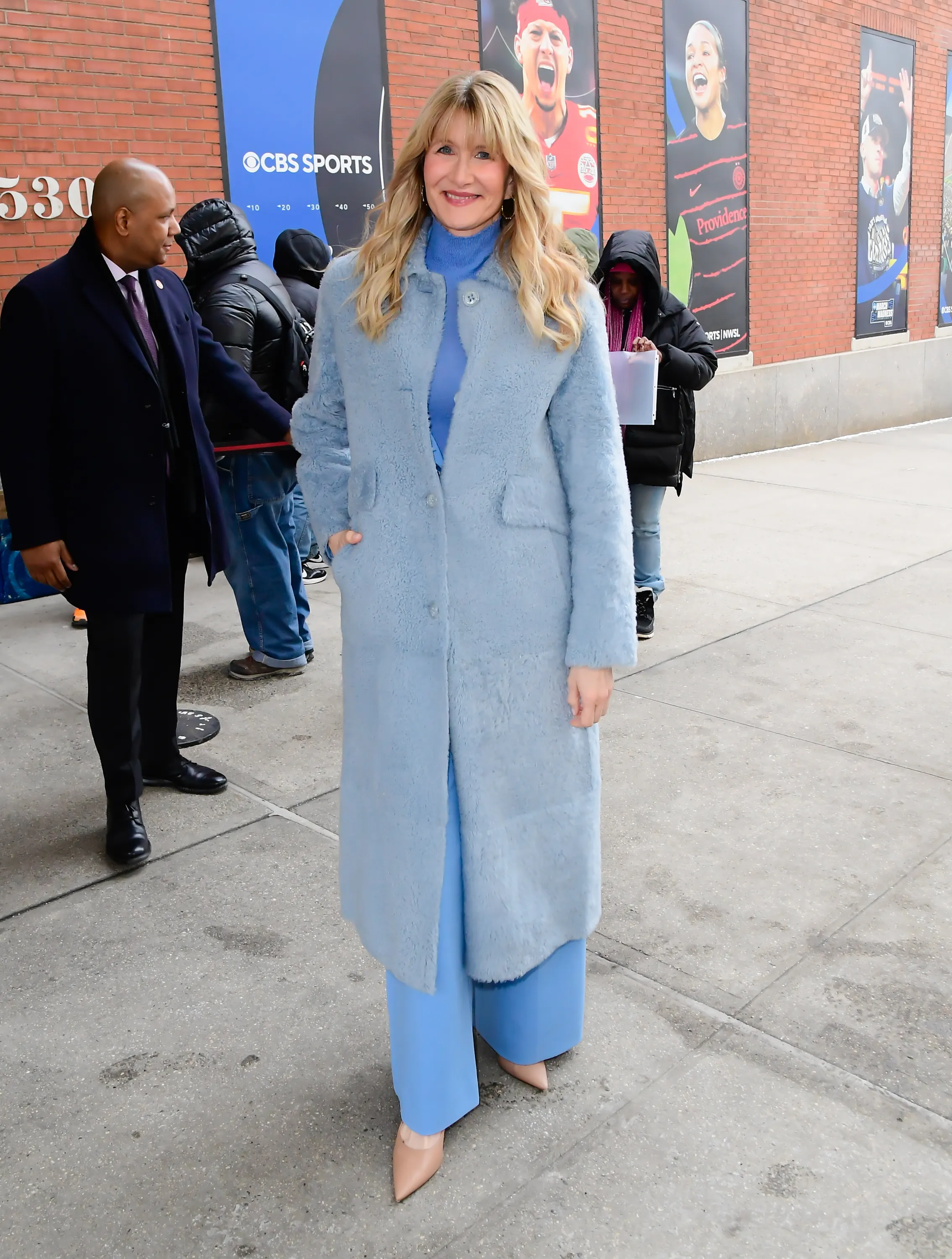 Laura Dern outside CBS Studios in New York City.
