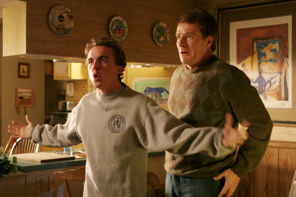 Frankie Muniz and Bryan Cranston in 