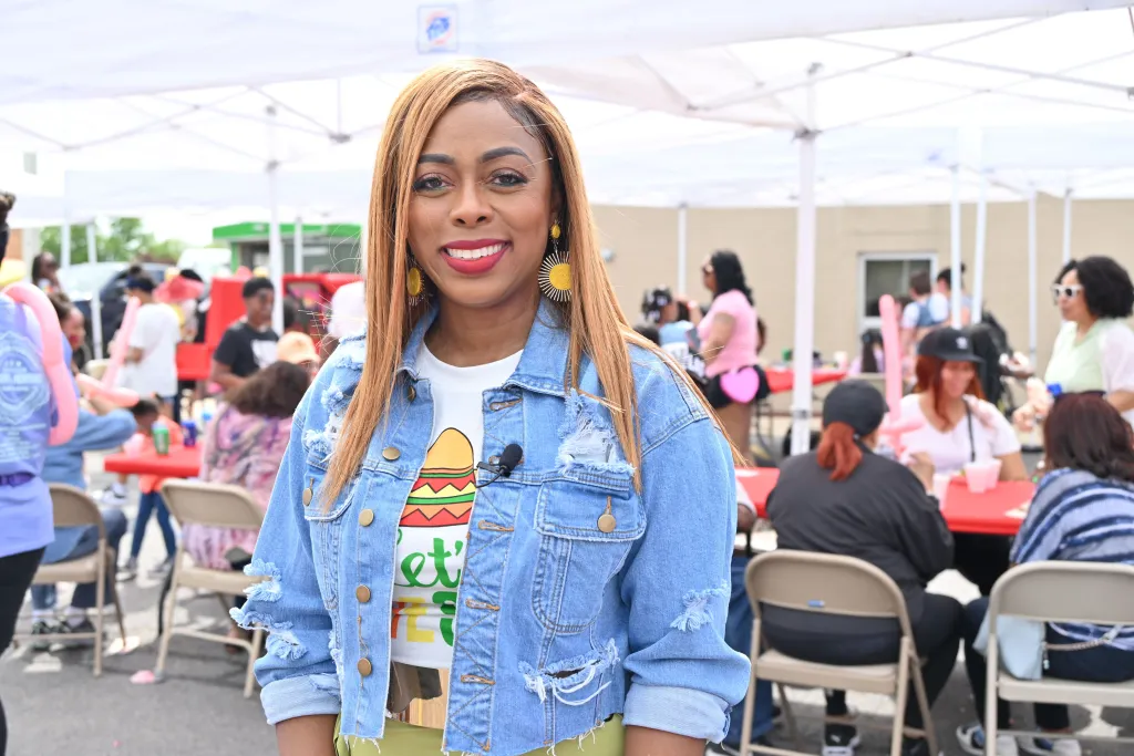 Tiffany Henyard, Mayor of Dolton, Illinois, smiles while attending a Cinco de Mayo event.