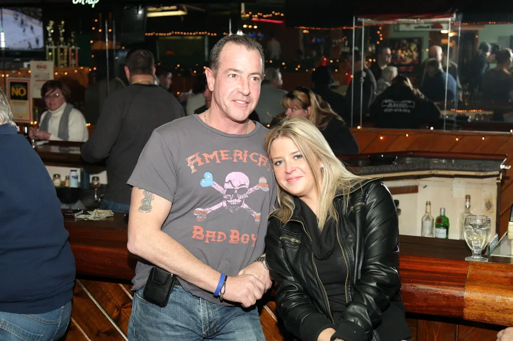 Michael Lohan and Kate Major attending a press conference at Della Pollas Tavern.