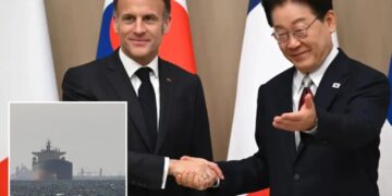 French, South Korean leaders say they’ll work together on the Strait of Hormuz