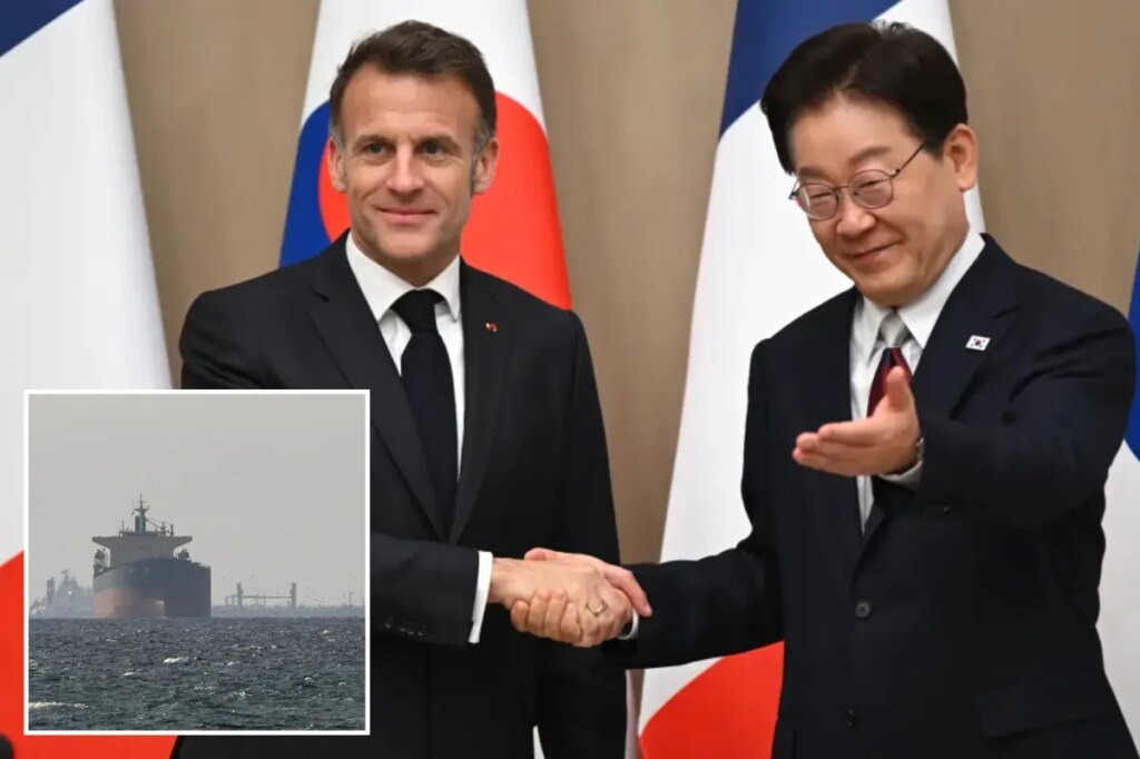 French, South Korean leaders say they’ll work together on the Strait of Hormuz