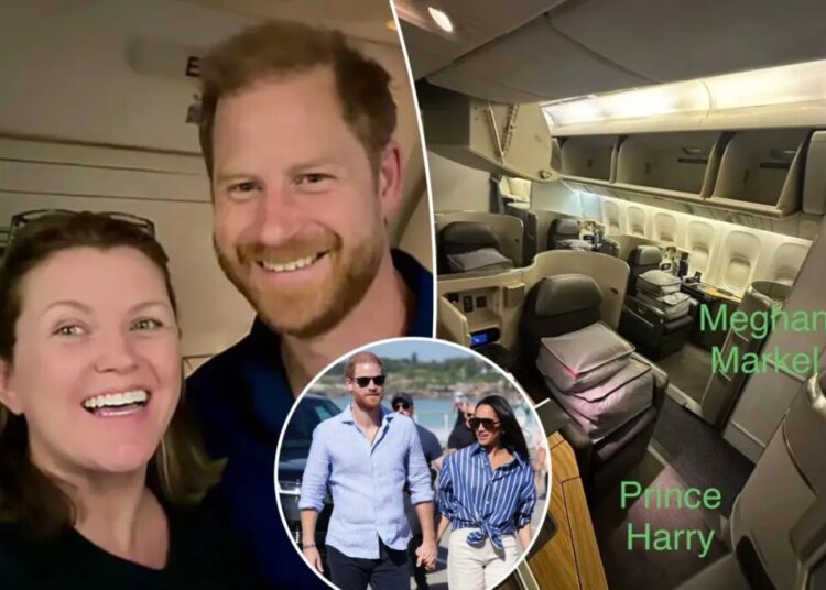 Prince Harry comforts grieving passenger with three-word message on first-class flight