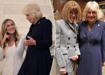 Queen Camilla has ‘Sex and the City’ moment hanging out with Sarah Jessica Parker, Anna Wintour at NYC’s iconic library