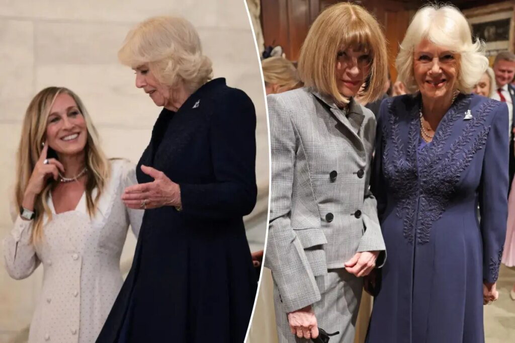 Queen Camilla has ‘Sex and the City’ moment hanging out with Sarah Jessica Parker, Anna Wintour at NYC’s iconic library