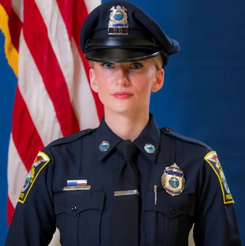 North Andover officer Kelsey Fitzsimmons in uniform.